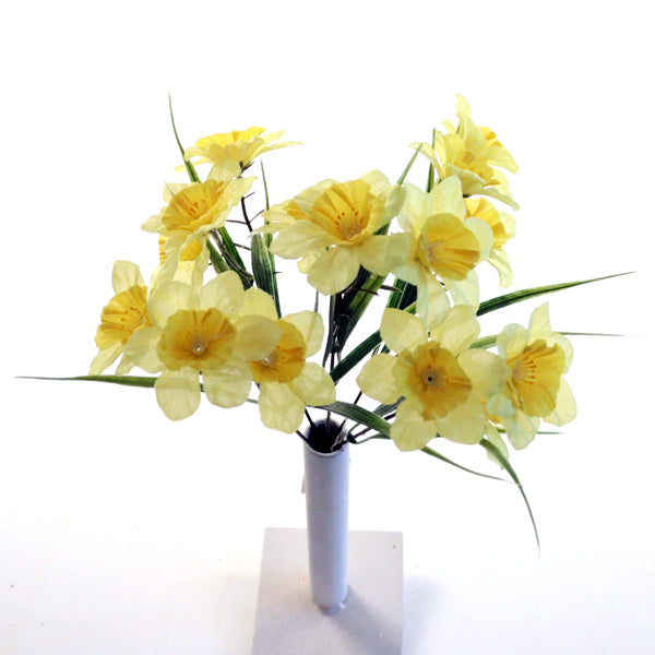 34cm Daffodil Bush Yellow/Lemon