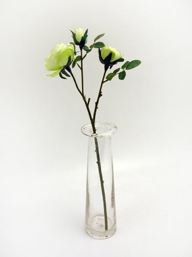 42 cm Artificial Prize Rose Spray Green