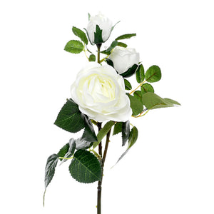 42 cm Prize Rose Spray White