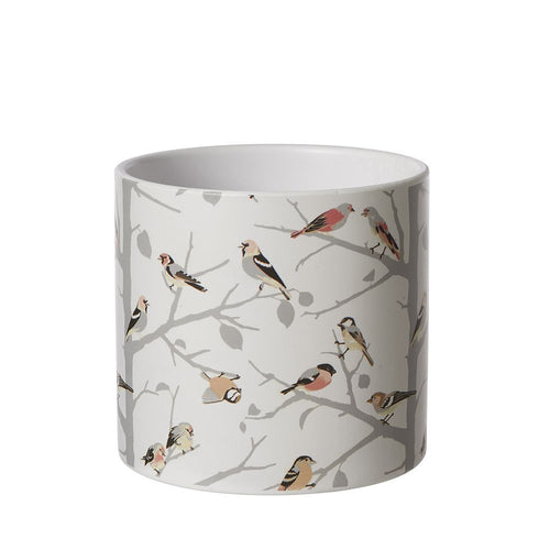 15.5cm Birds Pot - Colourful Ceramic Pot