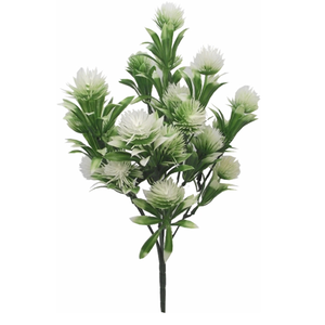 32cm Plastic Filler Bush White/Green