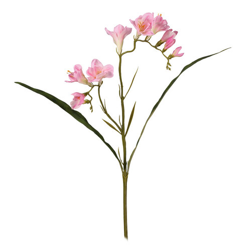 56cm Artificial Flower Baby Pink Freesia Single Stem
