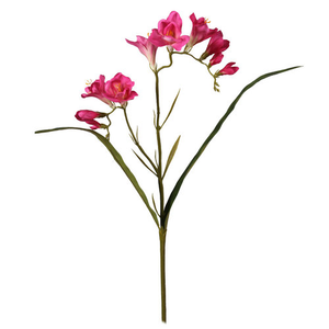 56cm Artificial Flower Cerise Pink Freesia Single Stem