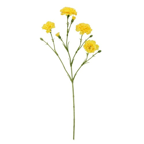 62cm Artificial Carnation Spray Yellow