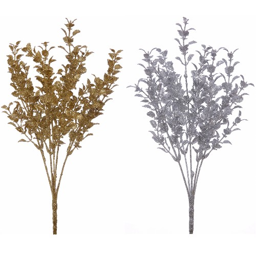 29cm Glittered Eucalyptus Bush