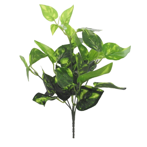 33cm Pothos Bush Two Tone Green - Artificial Greenery Foliage