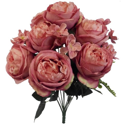 50cm Deluxe Large Pink Peony Bush - Artificial Flower Wedding