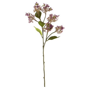 62cm Autumn Mauve Dry Wild Hydrangea Spray - Artificial Flower