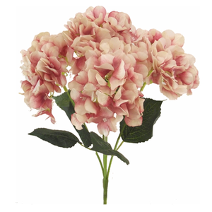 45cm Artificial Hydrangea Bush Cream / Blush Pink - Wedding Flower Bunch