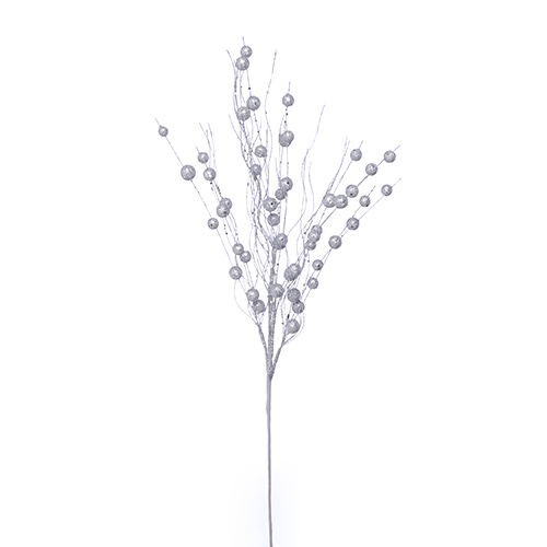 65cm Artificial Glittered Ball Spray Silver - Christmas Decoration  (XB34)