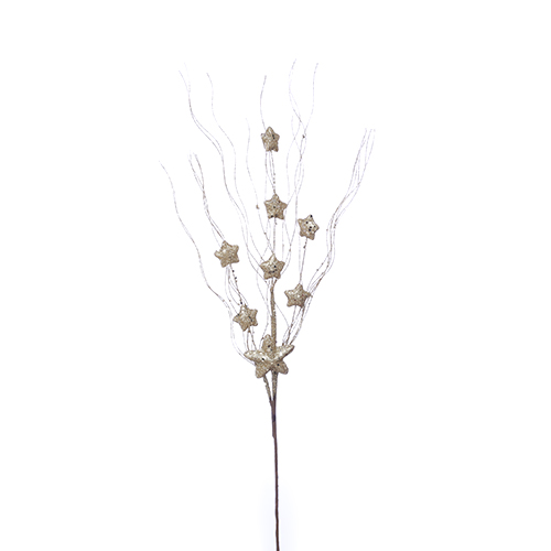 65cm Artificial Glittered Star Spray Gold - Christmas Decoration  (XB34)