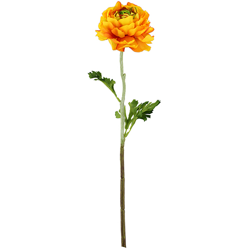 51cm Orange Ranunculus Single Stem - Artificial Flower