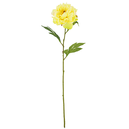 77cm lemon Large Blooming Peony - Silk Artificial Single Stem Valentines