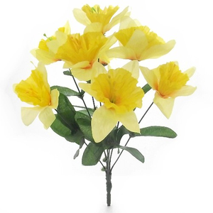 40 cm Daffodil Bush (8 Heads) Yellow