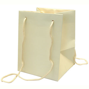 Pack of 10 - Ivory Hand Tie Bags