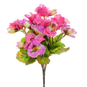 Artificial Pink Pansy Bush 26 cm