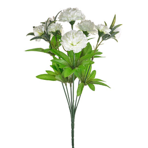 35 cm White Carnation Bush