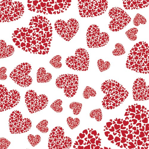 Cellophane Roll 80cm x 100m Double Hearts Red - Valentines Flower Artificial - LARGE ITEM