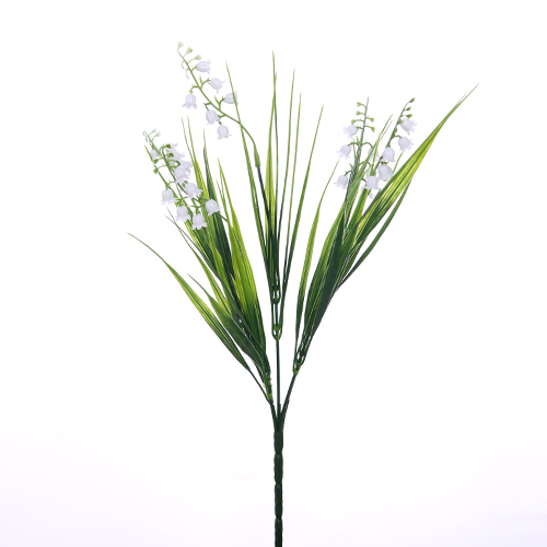 37cm Plastic Bluebell Bush White - Artificial Flower