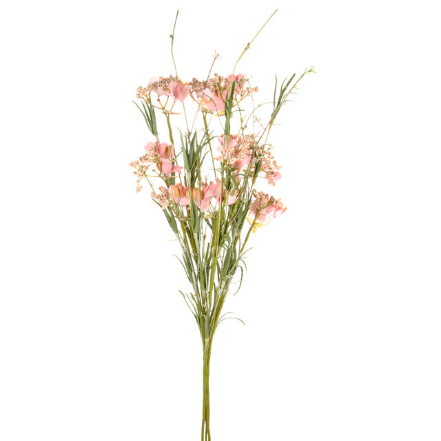 Artificial Pink Wild Flower Bunch 45 cm