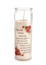 Load image into Gallery viewer, Glass Vase Memorial Candle Remembrance Graveside Gift Tribute Flower Garden