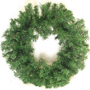 45cm (18") Artificial Green Spruce Wreath - 140 Tips - Christmas Base