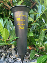 Load image into Gallery viewer, Memorial Plastic Black Flower Vase Grave Crem Spike Vase Pot Remembrance Tribute