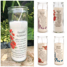 Load image into Gallery viewer, Glass Vase Memorial Candle Remembrance Graveside Gift Tribute Flower Garden