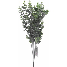 Load image into Gallery viewer, 39cm Plastic Eucalyptus Spray Frosted Green Foliage Greenery x 6pcs