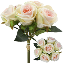 Load image into Gallery viewer, 26 cm Artificial Pale Pink Velvet Touch Open Rose