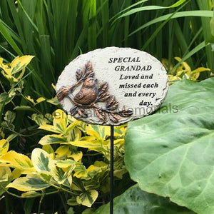 Memorial Bronze 3D Bird Stick Stake Pick Plaque Tribute Graveside Ornament