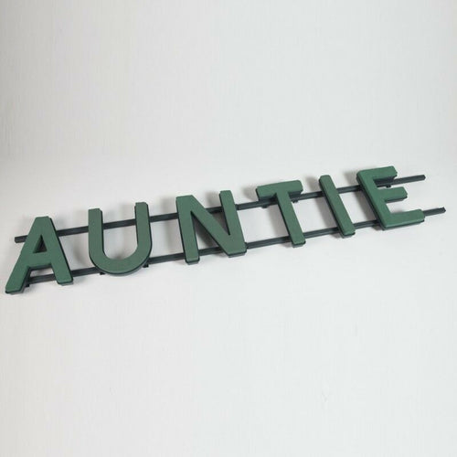 Auntie Plastic Backed Letter Frame - Wet Foam - Val Spicer - LARGE ITEM