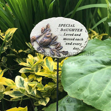 Load image into Gallery viewer, Memorial Bronze 3D Bird Stick Stake Pick Plaque Tribute Graveside Ornament