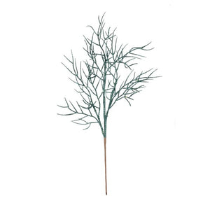 65cm Peacock Blue Glitter Twig Branch - Christmas Xmas Artificial Greenery