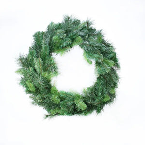 Deluxe Evergreen Double Wreath (190 Tips) (30 inch) - Christmas Spruce