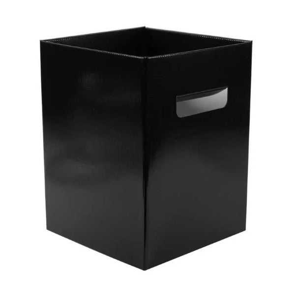 Pack of 10 x Pearlised Black Flower Hat Box with Handles - Storage Florist Home Decoration