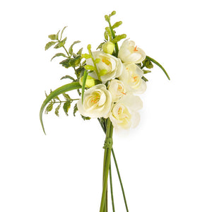33 cm Cream Freesia Mixed Artificial Flower Bundle