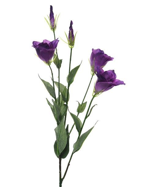 80cm Lisianthus Spray X 5 Heads Purple - Wedding Artificial Flower
