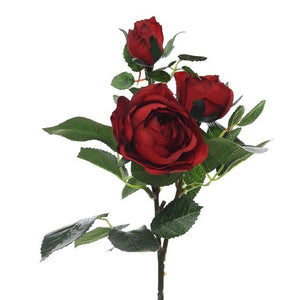 42 cm Artificial Prize Rose Spray Red