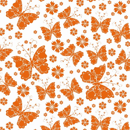 80cm x 100m Orange Butterfly Cellophane - LARGE ITEM