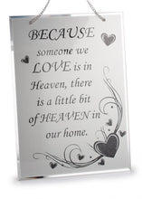 Load image into Gallery viewer, 28cm Glass Memorial Plaque Memory Hanging Baby Loss Miscarriage Heaven Butterfly
