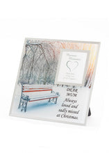 Load image into Gallery viewer, Memorial Christmas Photo Frame Bench Snow Scene - Xmas Plaque Verse Home