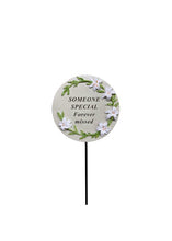 Load image into Gallery viewer, Memorial Cream Lily Flower Stick Stake Pick Plaque Tribute Graveside Ornament