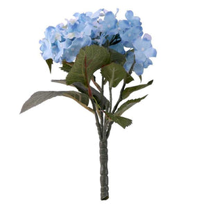 23 cm Artificial Hydrangea Bush Blue