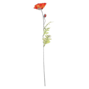 75cm Orange Single Stem Poppy - Artificial Flower
