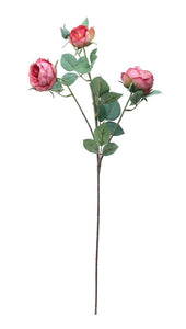 Dusky Pink Vintage English Rose Spray 69 cm - Artificial Flower