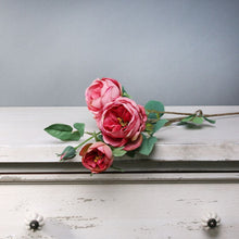 Load image into Gallery viewer, Dusky Pink Vintage English Rose Spray 69 cm - Artificial Flower