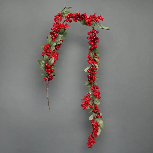 150cm Deluxe Red Berry Garland - Christmas Xmas Decoration