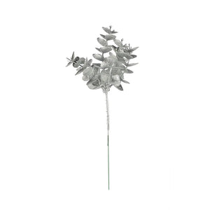 25cm Eucalyptus Pick Metallic Silver - Christmas Artificial
