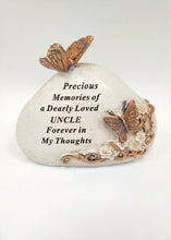 Load image into Gallery viewer, Memorial Bronze 3D Butterfly Flower Stone Plaque Tribute Graveside Ornament